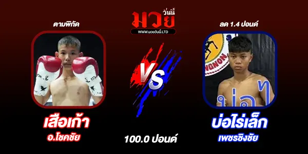 โปรแกรมมวยไทย วันศุกร์ที่ 30 มกราคม 2569