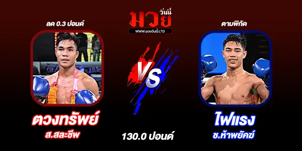 โปรแกรมมวยวันนี้