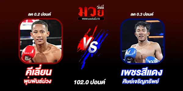 โปรแกรมมวยไทย วันเสาร์ที่ 31 มกราคม 2569