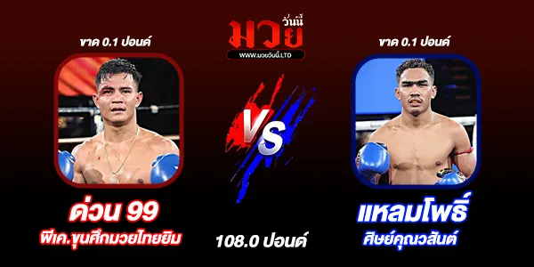 โปรแกรมมวยวันนี้