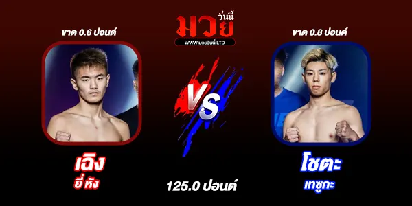 โปรแกรมมวยวันนี้