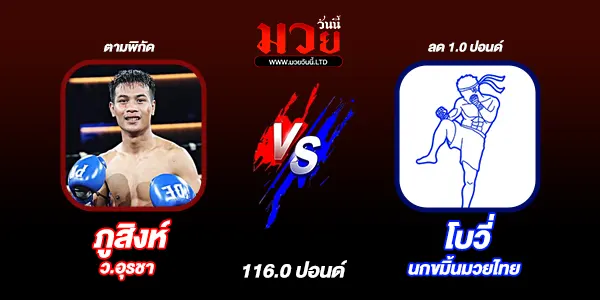 โปรแกรมมวยวันนี้