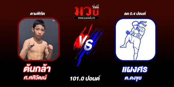 โปรแกรมมวยวันนี้