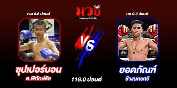 โปรแกรมมวยไทย วันเสาร์ที่ 7 กุมภาพันธ์ 2569