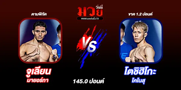 โปรแกรมมวยไทย วันศุกร์ที่ 13 กุมภาพันธ์ 2569