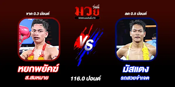 โปรแกรมมวยไทย วันพุธที่ 25 กุมภาพันธ์ 2569