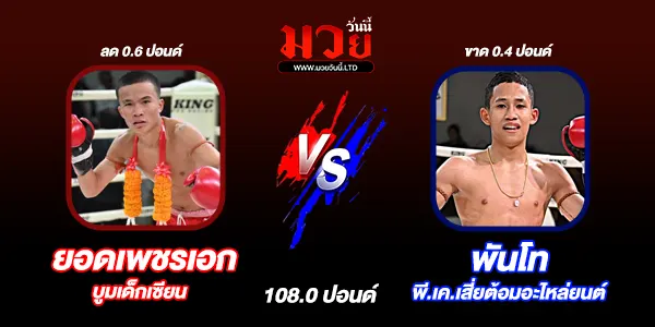 โปรแกรมมวยไทย วันพุธที่ 4 กุมภาพันธ์ 2569