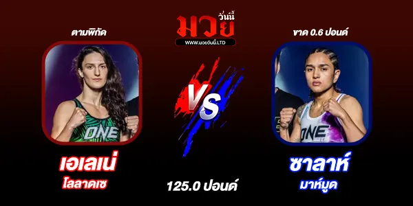 โปรแกรมมวยวันนี้