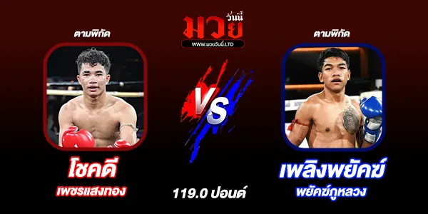 โปรแกรมมวยวันนี้