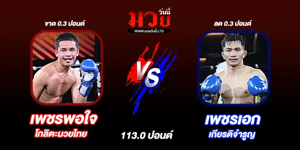 โปรแกรมมวยวันนี้