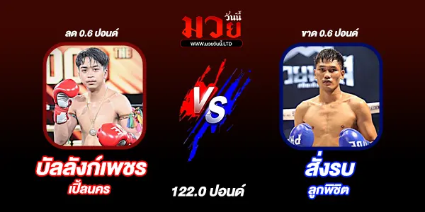 โปรแกรมมวยวันนี้