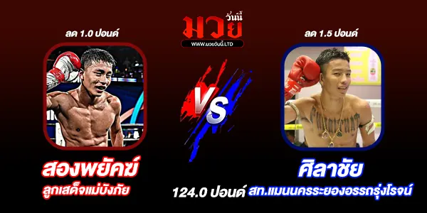 โปรแกรมมวยวันนี้