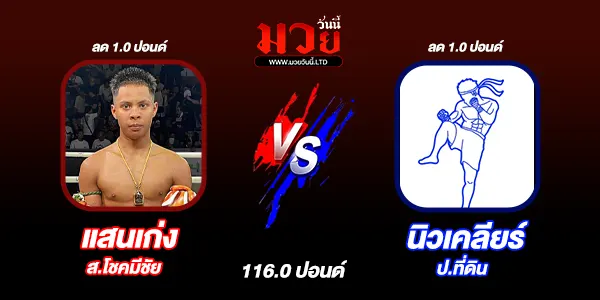 โปรแกรมมวยวันนี้