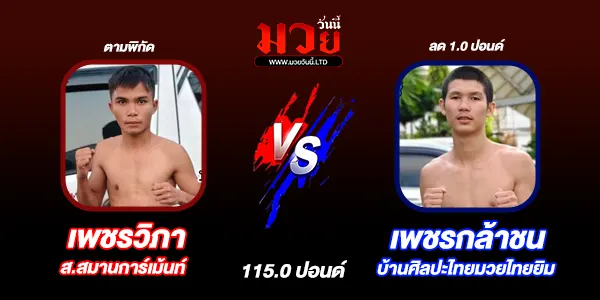 โปรแกรมมวยวันนี้