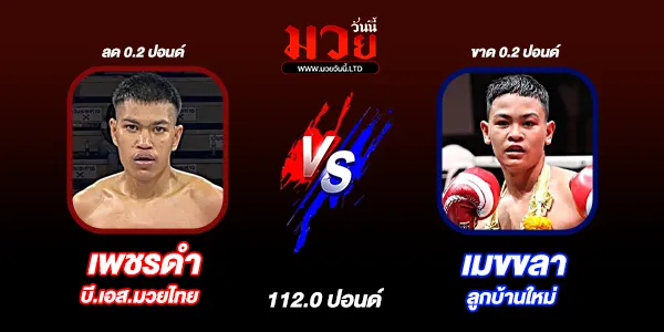 โปรแกรมมวยไทย วันจันทร์ที่ 16 มีนาคม 2569