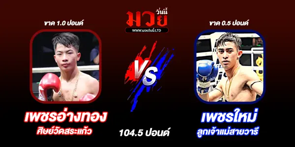 โปรแกรมมวยไทย วันพุธที่ 25 มีนาคม 2569