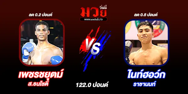 โปรแกรมมวยไทย วันอาทิตย์ที่ 29 มีนาคม 2569