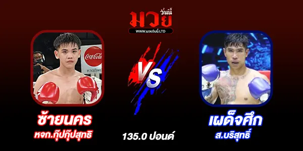 โปรแกรมมวยไทย วันศุกร์ที่ 6 มีนาคม 2569