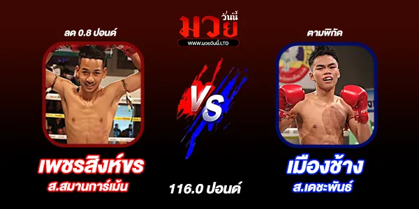 โปรแกรมมวยไทย วันอาทิตย์ที่ 1 มีนาคม 2569