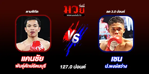 โปรแกรมมวยไทย วันพฤหัสบดีที่ 26 มีนาคม 2569