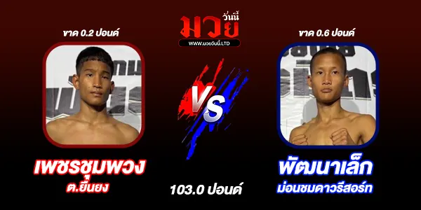 โปรแกรมมวยวันนี้