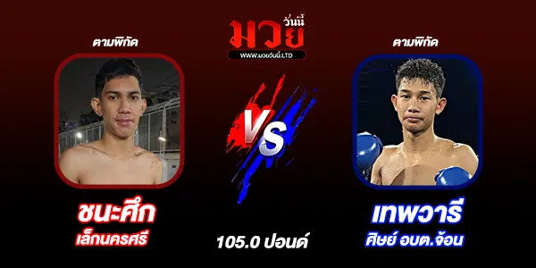 โปรแกรมมวยวันนี้