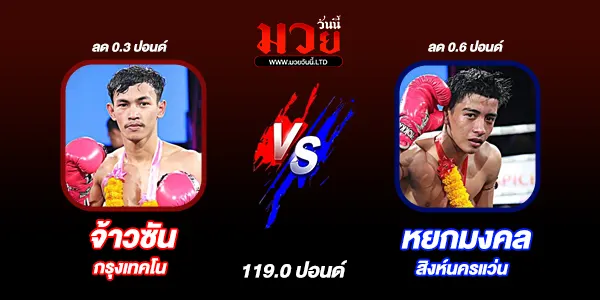 โปรแกรมมวยไทย วันพุธที่ 15 เมษายน 2569