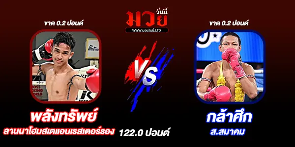 โปรแกรมมวยไทย วันเสาร์ที่ 18 เมษายน 2569 