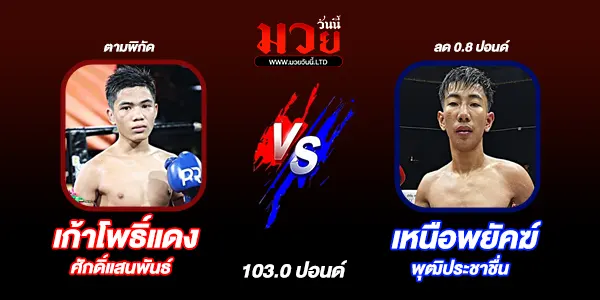 โปรแกรมมวยวันนี้